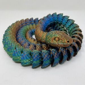 Stunning 3D Printed Articulating Snakes 5 Feet Long Décor Gift or Education 60"